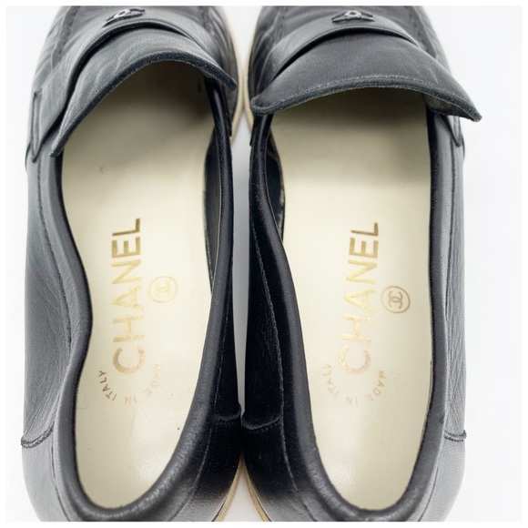 Chanel Interlocking CC Logo Loafers Size 36 - Picture 9 of 14